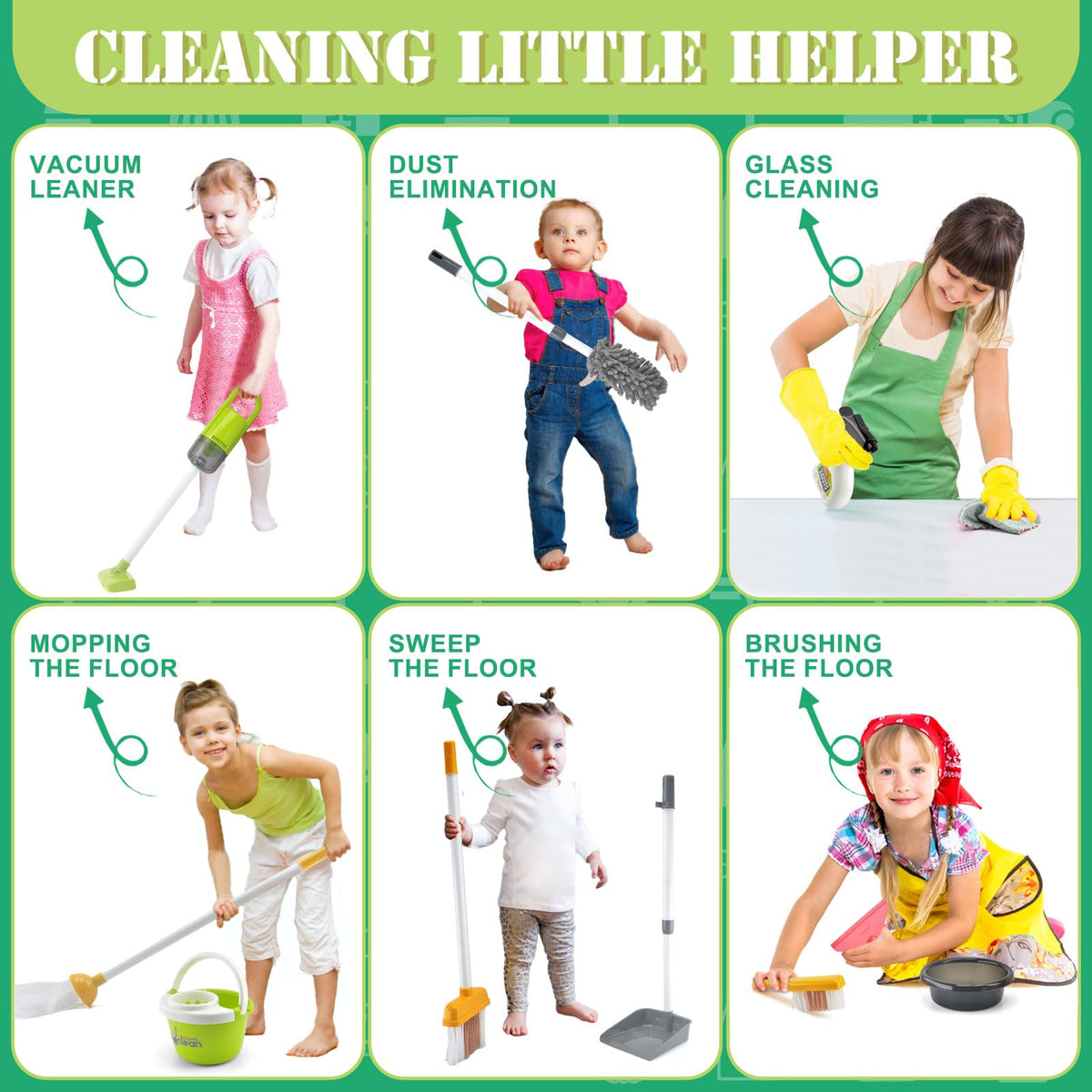 ACROFEK dustpan for toddler cleanup tasks during pretend chores