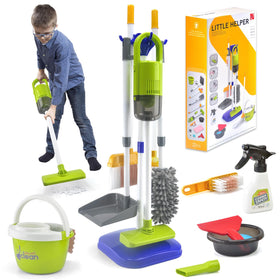 ACROFEK toddler cleaning set vacuum in action for pretend play and early cleaning skills