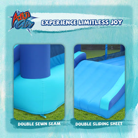 Action Air Bounce House blue carry bag for easy transport.
