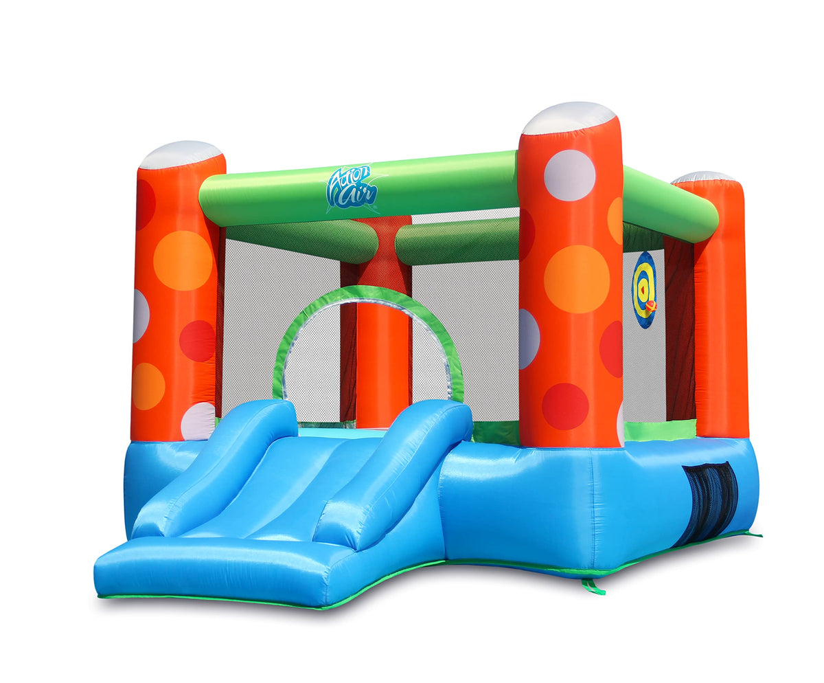 Action Air Bounce House with mesh safety netting to guard kids while they play