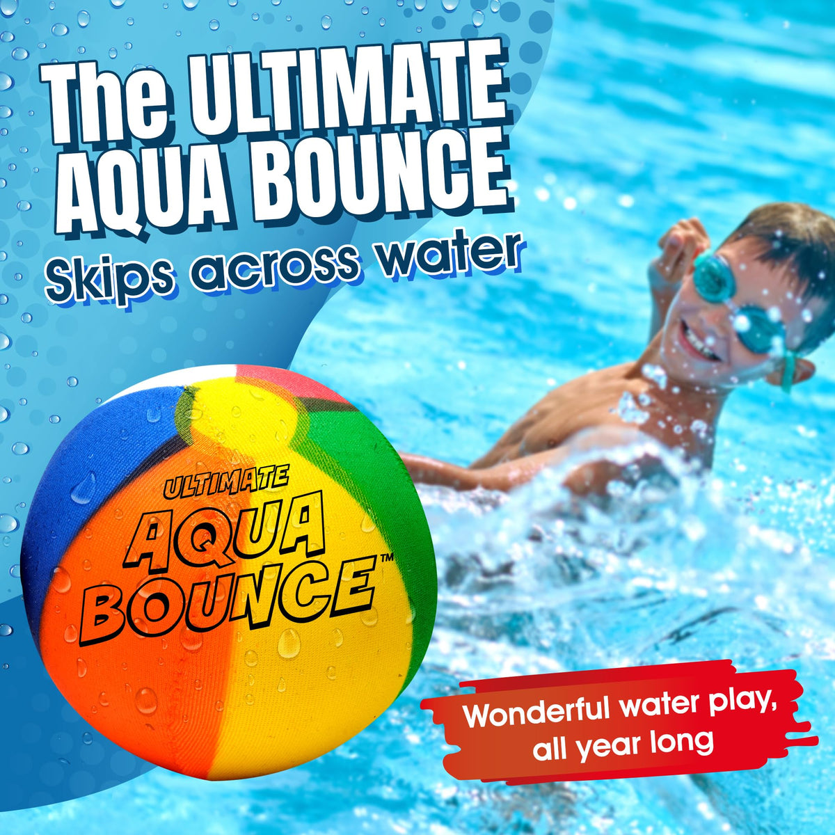 Activ Life 3-Inch water skip ball ready for pool play.