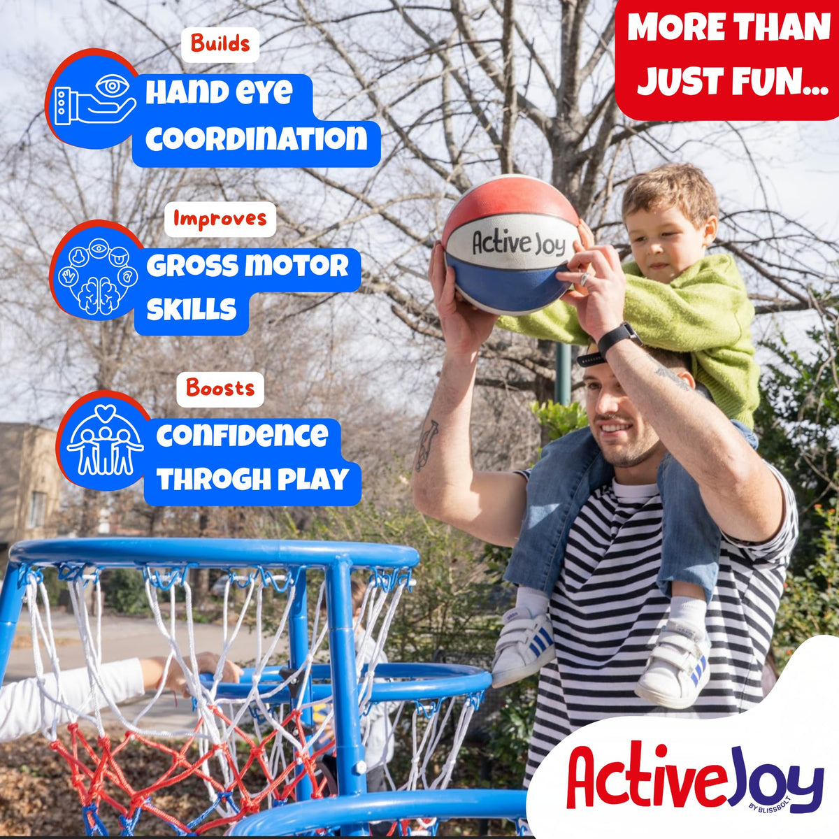 Activejoy air pump ensures quick inflation for uninterrupted fun.