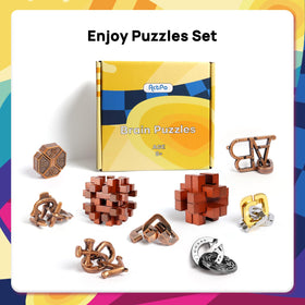 ActPo 9pc desk-toy puzzle set on desk, stylish mind-engager.