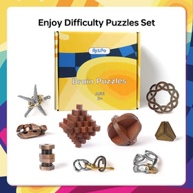 ActPo interlock brain teasers set for focused play and problem solving.