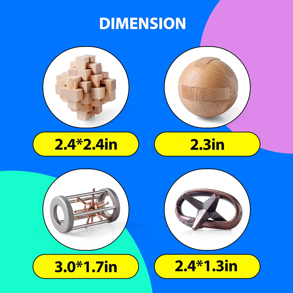 ActPo metal 3D interlock puzzle, durable metal pieces click together