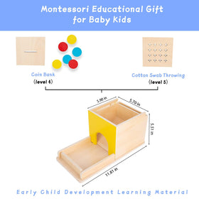 Adena Montessori 5-in-1 Coin Box for early counting during open-ended play