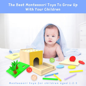 Adena Montessori 5-in-1 Cotton Swab Drop Game promotes fine motor precision