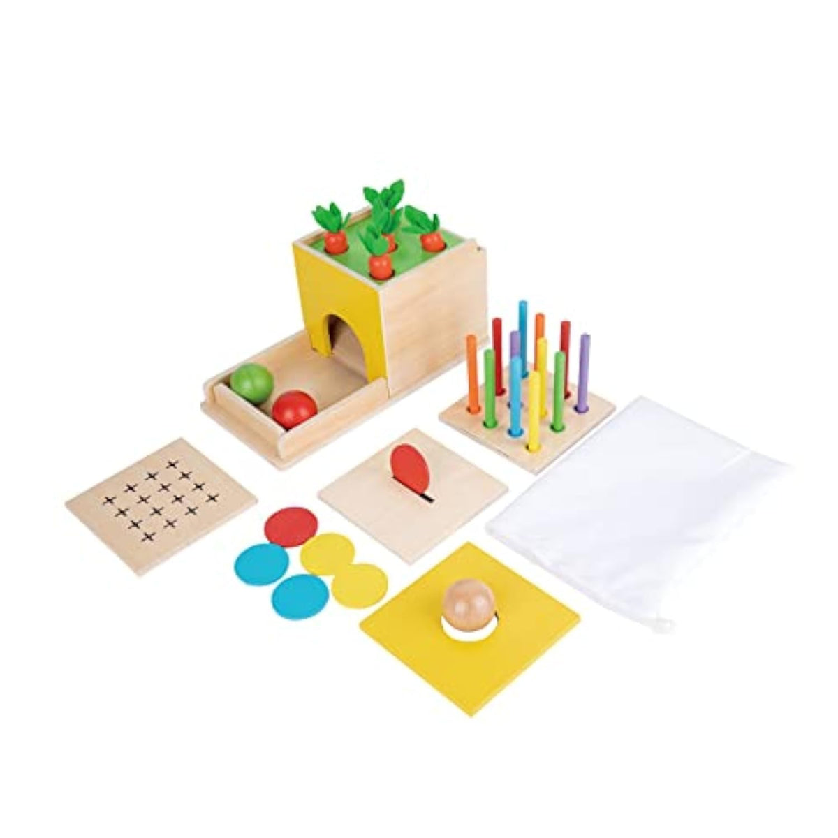 Adena Montessori 5-in-1 Object Permanence Box with tactile play for early problem-solving