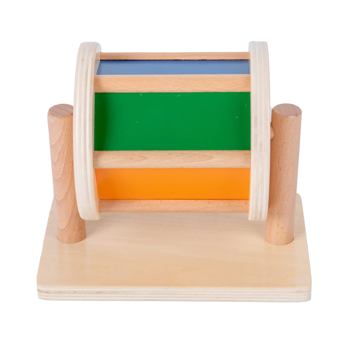 Adena Montessori colorful drum movement creating patterns as the toy spins.