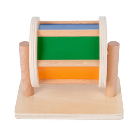 Adena Montessori colorful drum movement creating patterns as the toy spins.