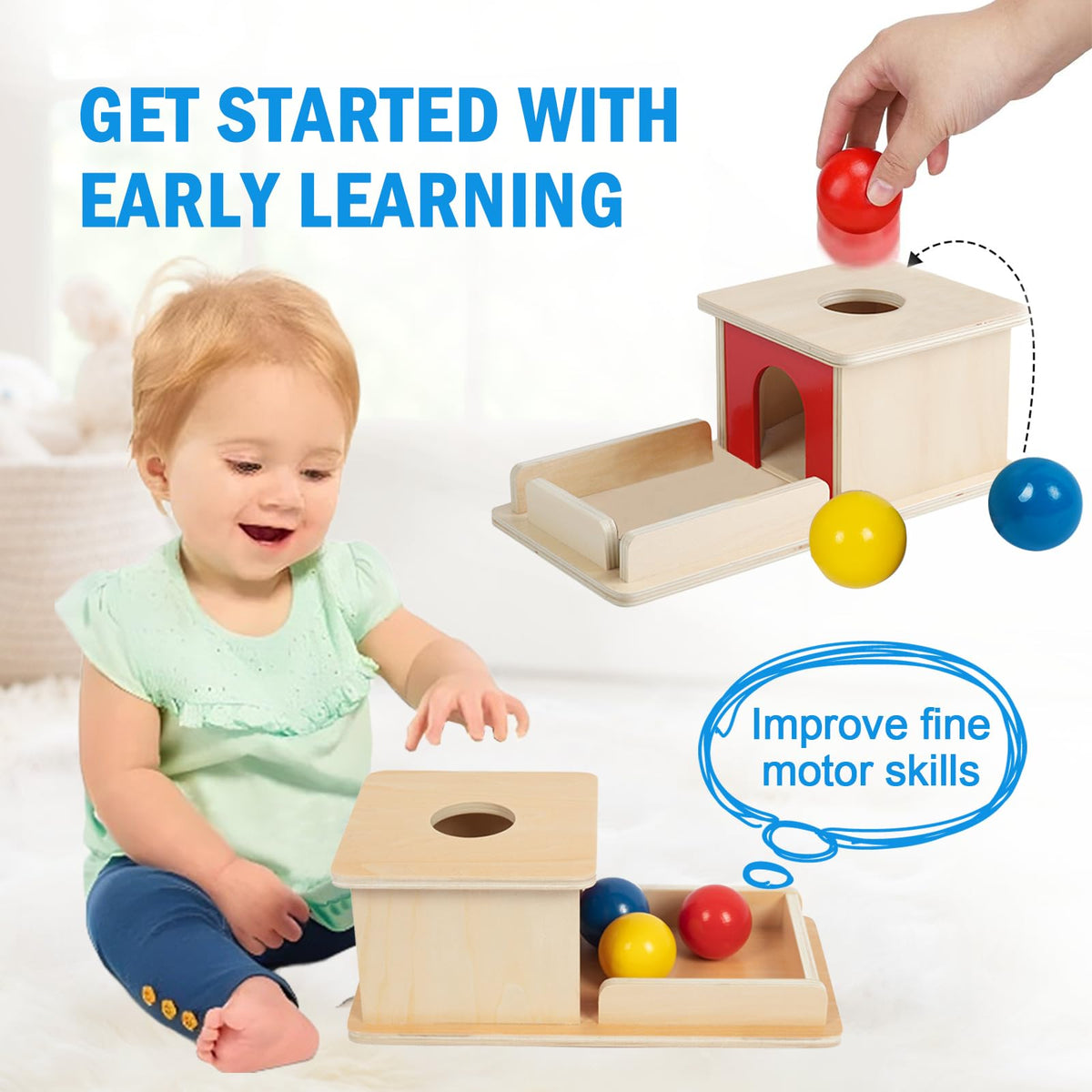 Adena Montessori durable, safe wood ensures long-lasting, worry-free play