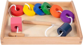 Adena Montessori supports hand-eye coordination through threading