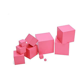 Adena Montessori Pink Tower used in classroom settings for sensory learning.