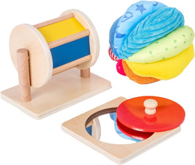 Adena Montessori red mirror knob puzzle boosts color recognition and grasping.