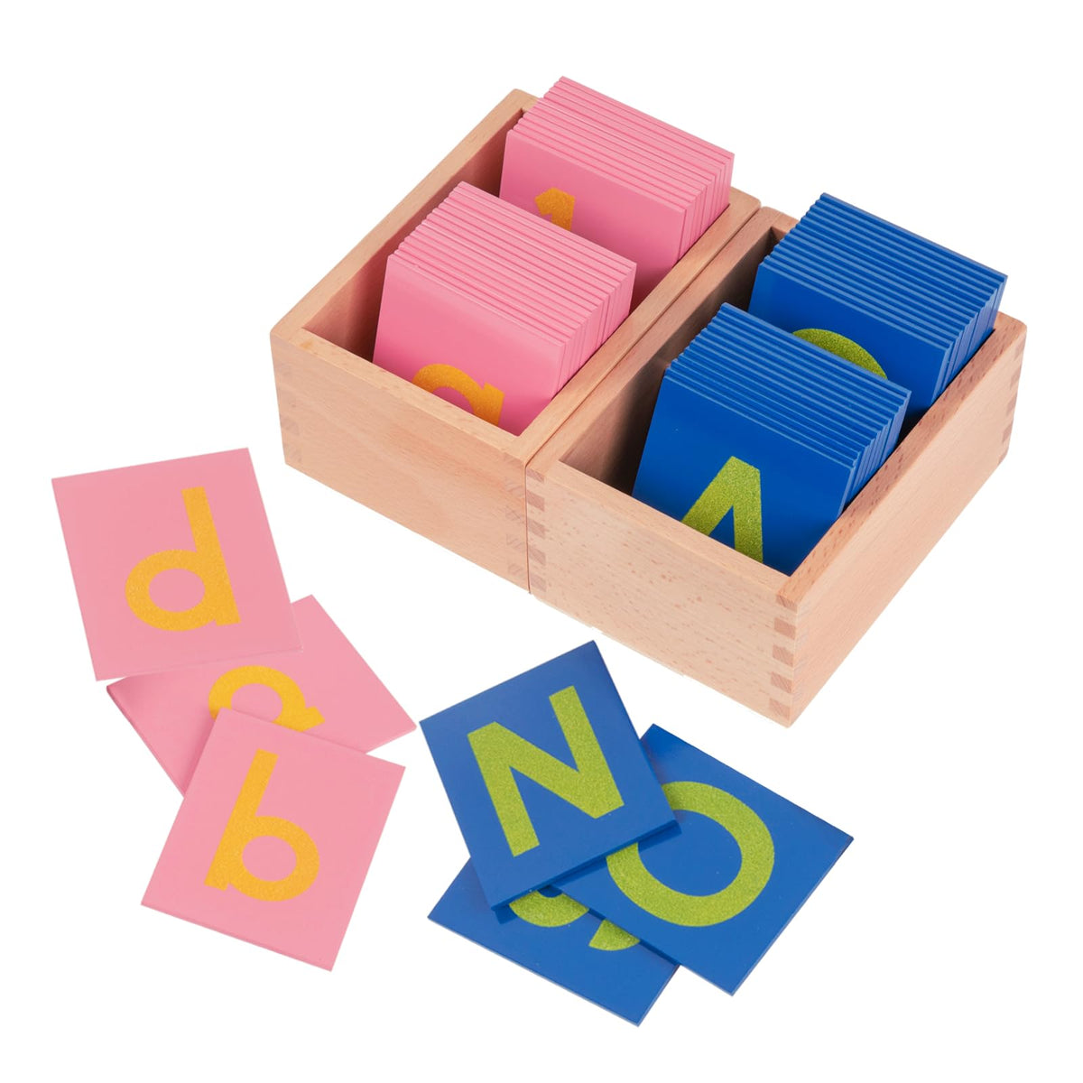 Adena Montessori sandpaper letters lowercase tracing for letter recognition.
