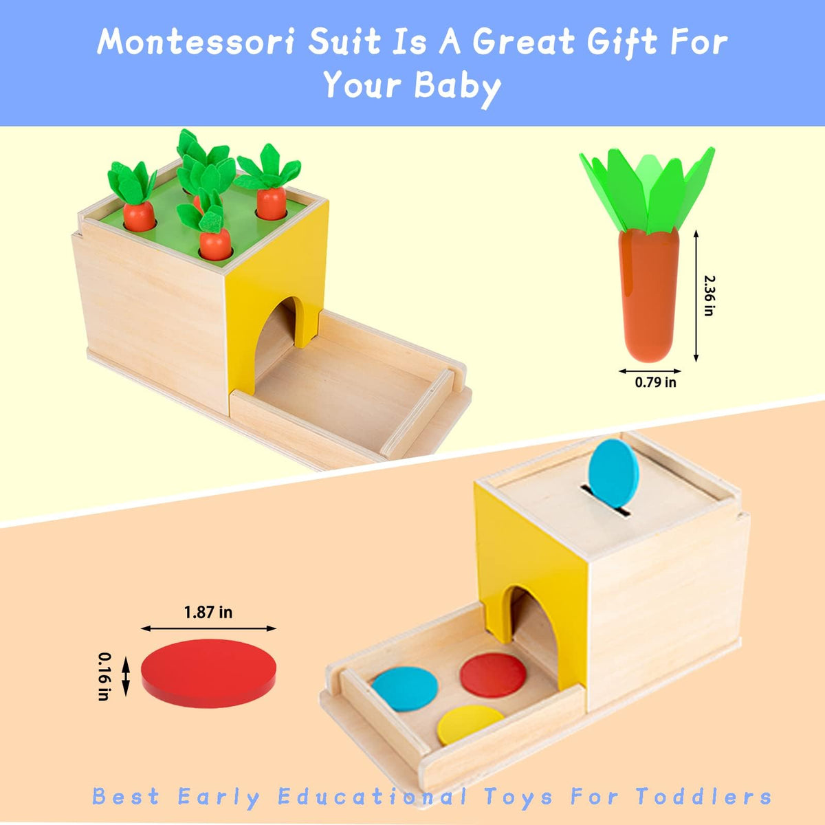 Adena Montessori foldable storage box keeps pieces organized