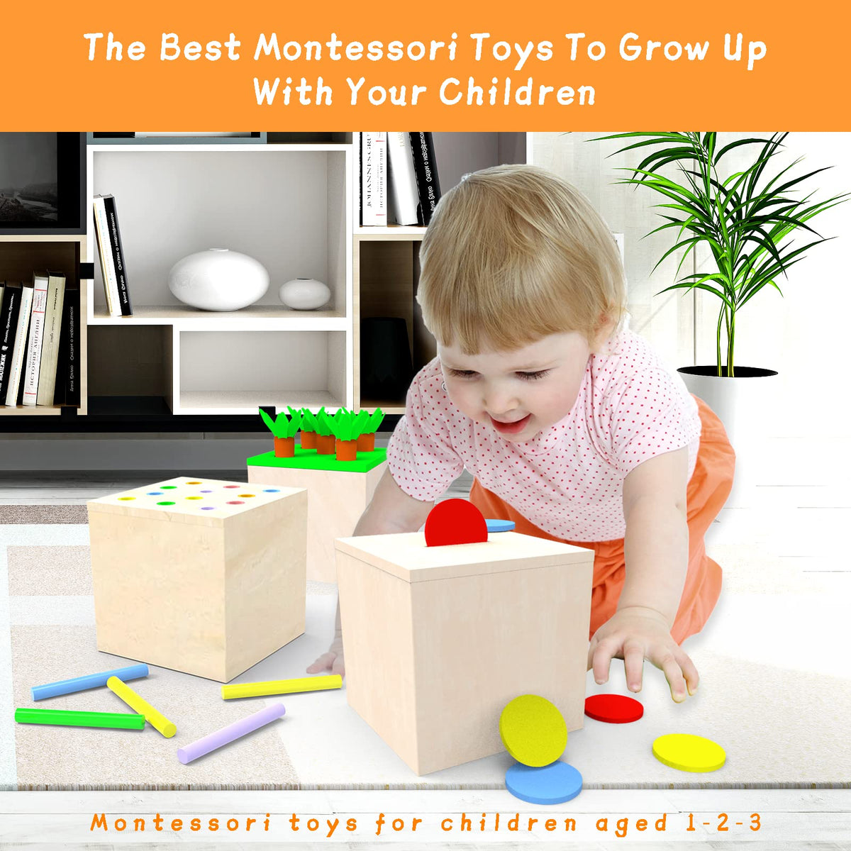 Adena Montessori Coin Box promotes early counting with small parts during play.