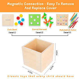 Adena Montessori Foldable Storage Box keeps kit neat and portable for on-the-go use.