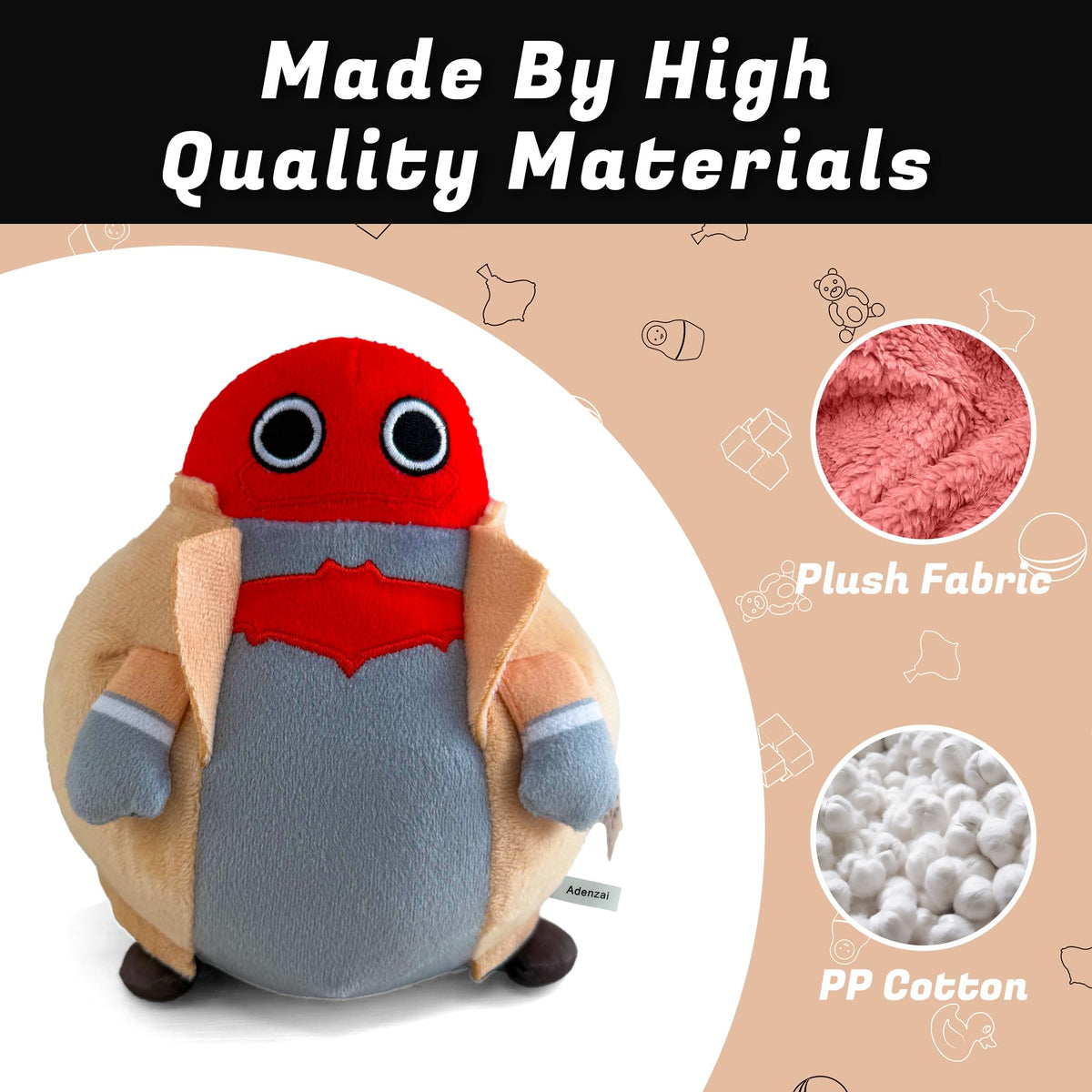 Adenzai detailed Jason Todd plush figure for display and collectability