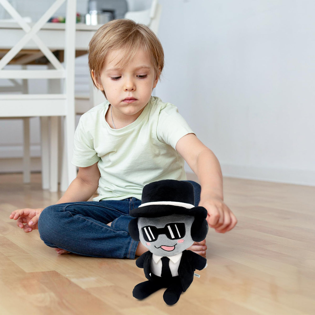 Adenzai Forsaken black plush toy with durable stitching for daily use.