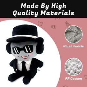 Adenzai Forsaken plush on a shelf for display and fan admiration.
