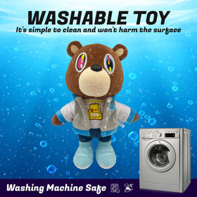 Adenzai Kanye Bear 10-inch face detail showing friendly expression