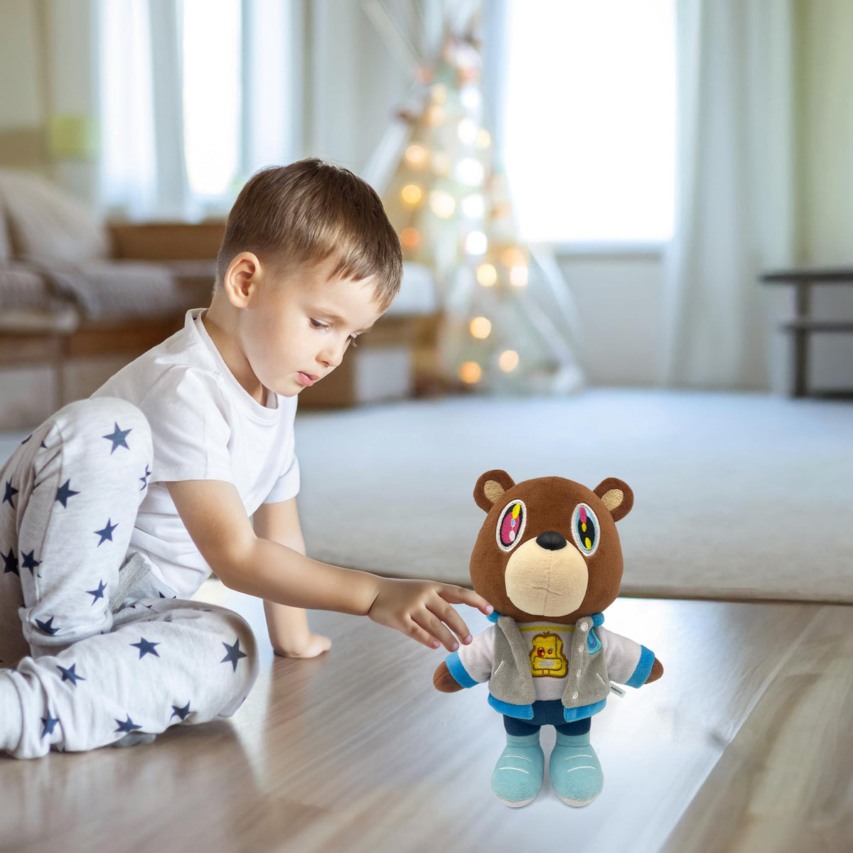 Adenzai Kanye Bear travel-friendly design in a bag