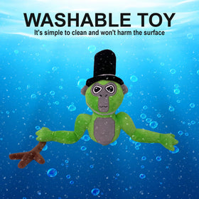 Adenzai Monkey Plush, care-instructions view, simple clean-up keeps plush looking new