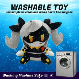 Adenzai plush cartoon character design highlighting vibrant colors and character details.