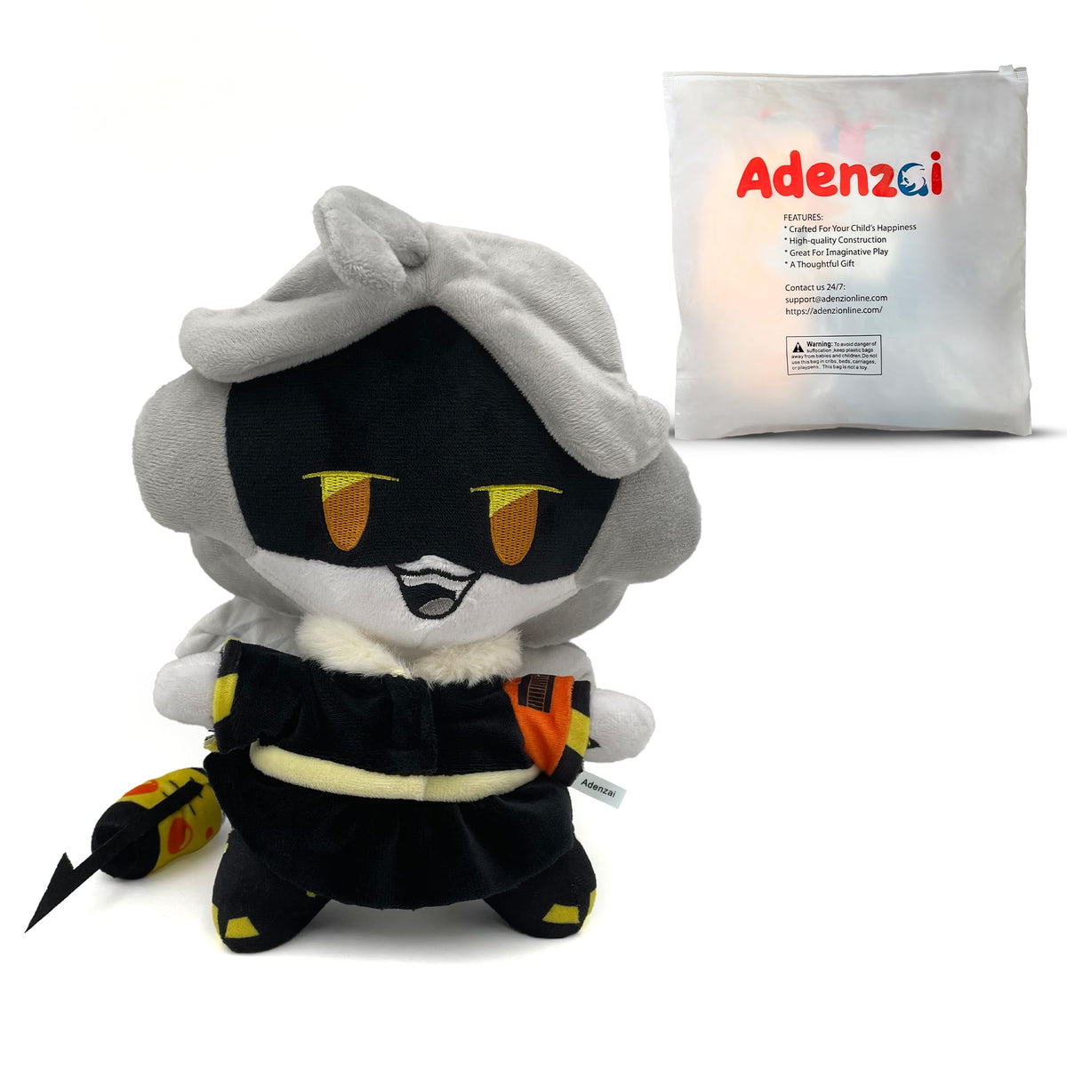 Adenzai plush doll cartoon character with soft fabric for cozy playtime
