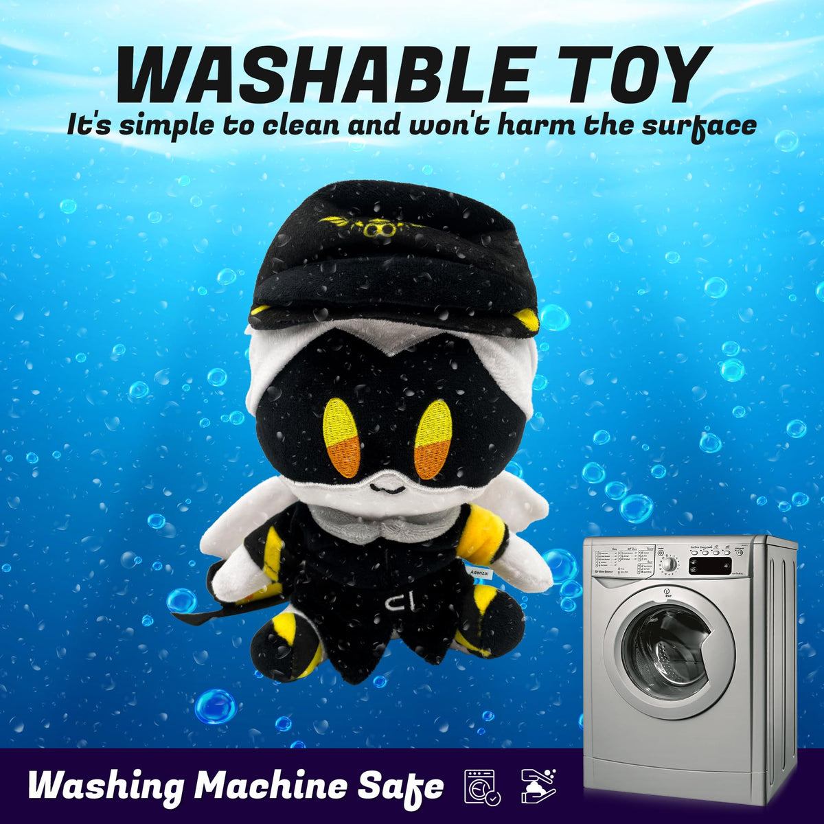 Adenzai plush toy showcasing collectible design with vibrant colors.