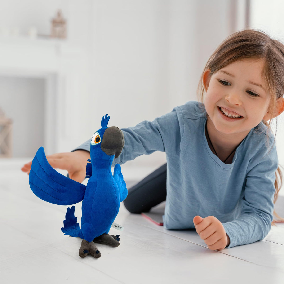 Adenzai Rio Blu plush detailed design captures the movie character.