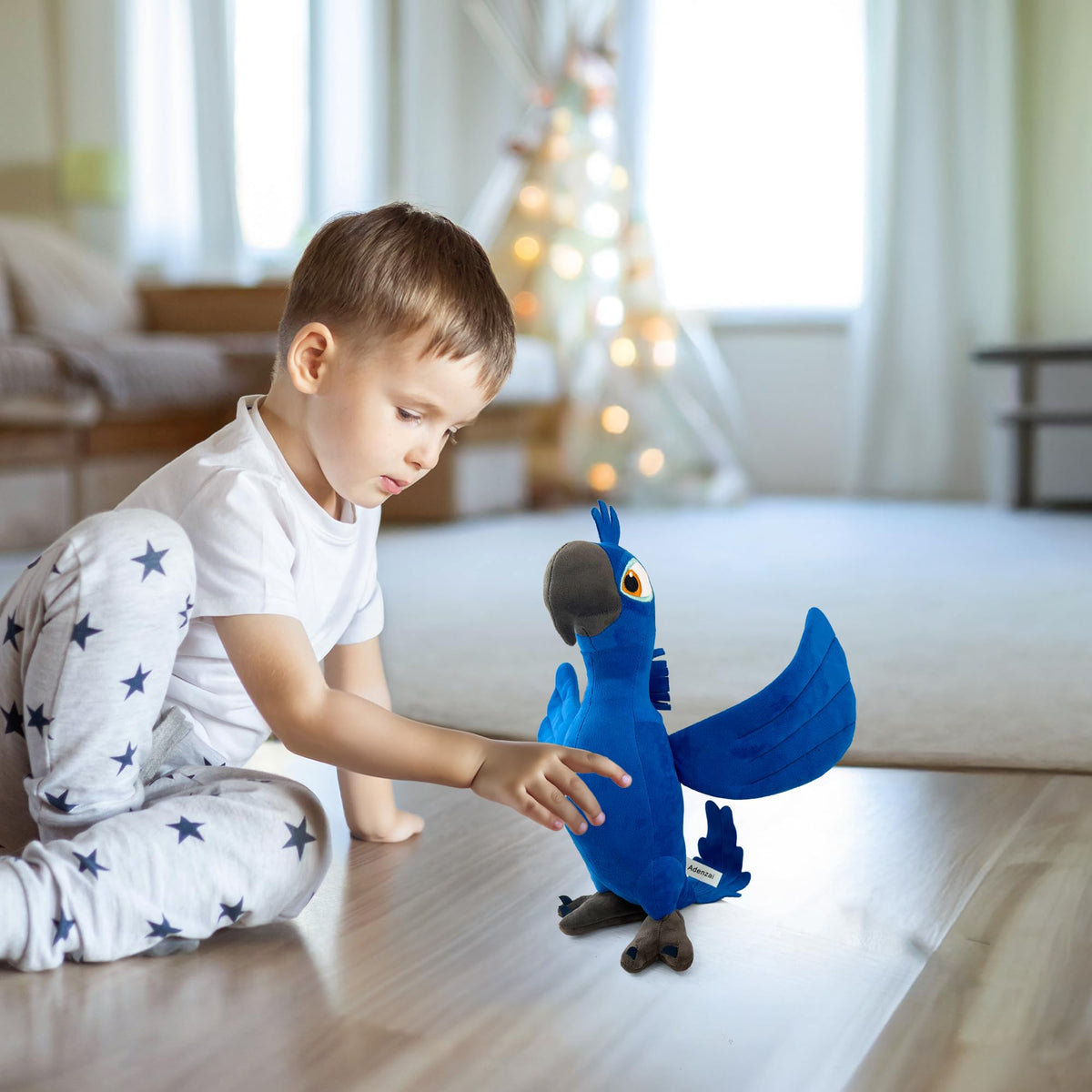 Adenzai Rio Blu plush durable stitching ensures lasting play and display.