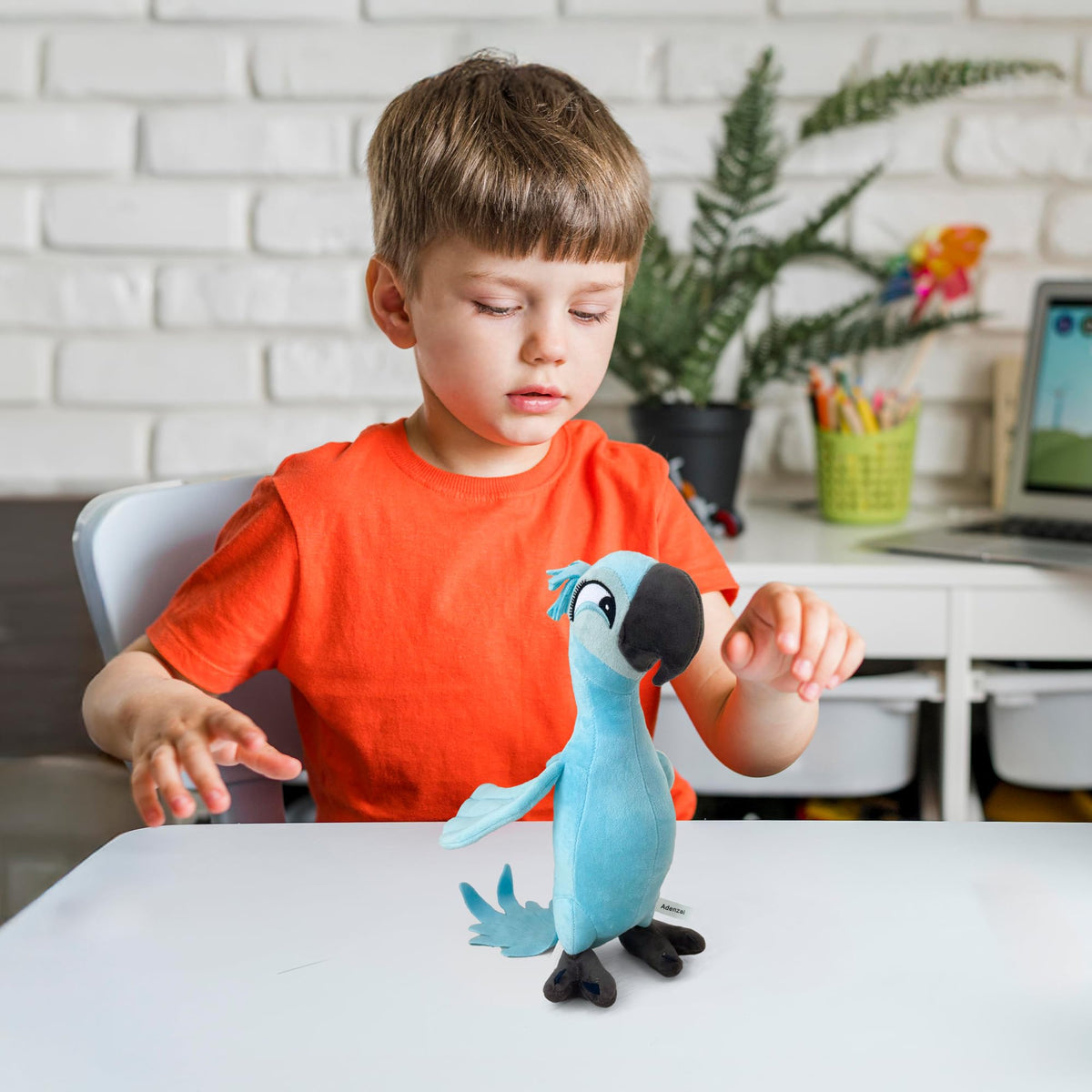Adenzai Rio Jewel plush in playful pose ready for imaginative playtime.