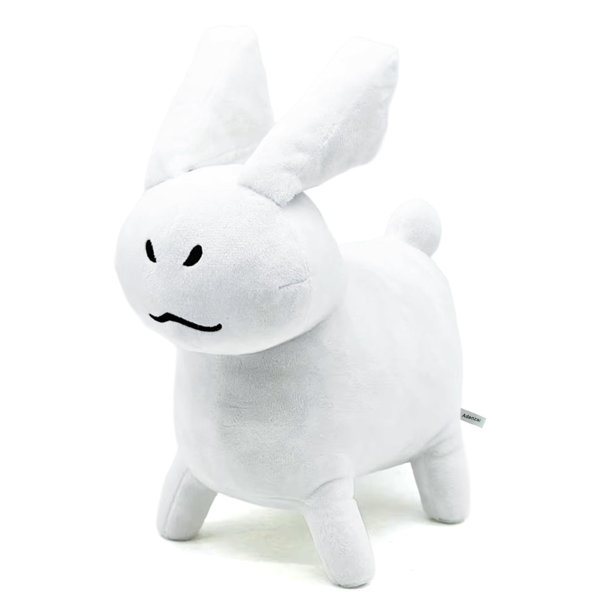 Adenzai White Gubby Rabbit Plush front view for cuddling and display.