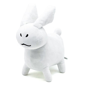 Adenzai White Gubby Rabbit Plush front view for cuddling and display.
