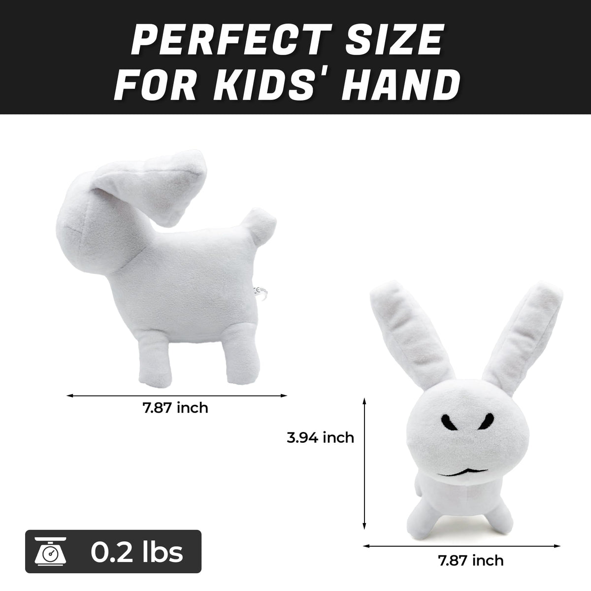Adenzai White Gubby Rabbit plush gift-ready packaging.