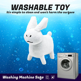 Adenzai White Gubby Rabbit Plush side view for collectors and gifting.
