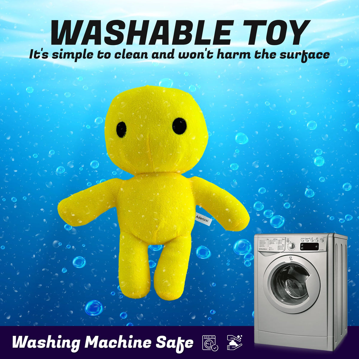 Adenzai Wobbly Life Yellow Man side view ideal for display and collection