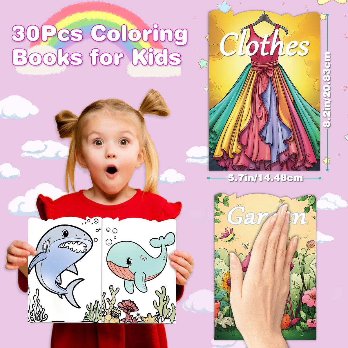 ADEVIAN 30 designs large print offers varied themes for easy coloring