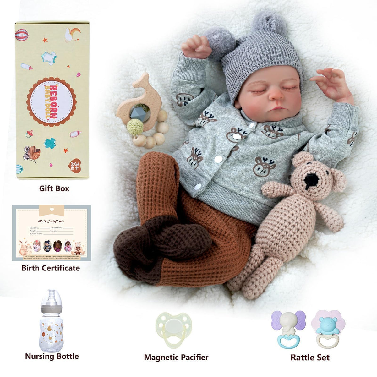 ADFO doll with toy accessories enhances pretend play