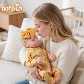 ADFO lifelike reborn doll with hand-painted hair and lashes for realism
