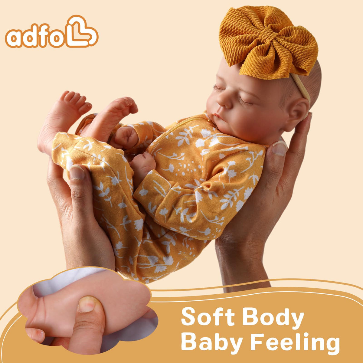 ADFO safety-certified reborn doll meets ASTM F963 EN71 for ages 3+