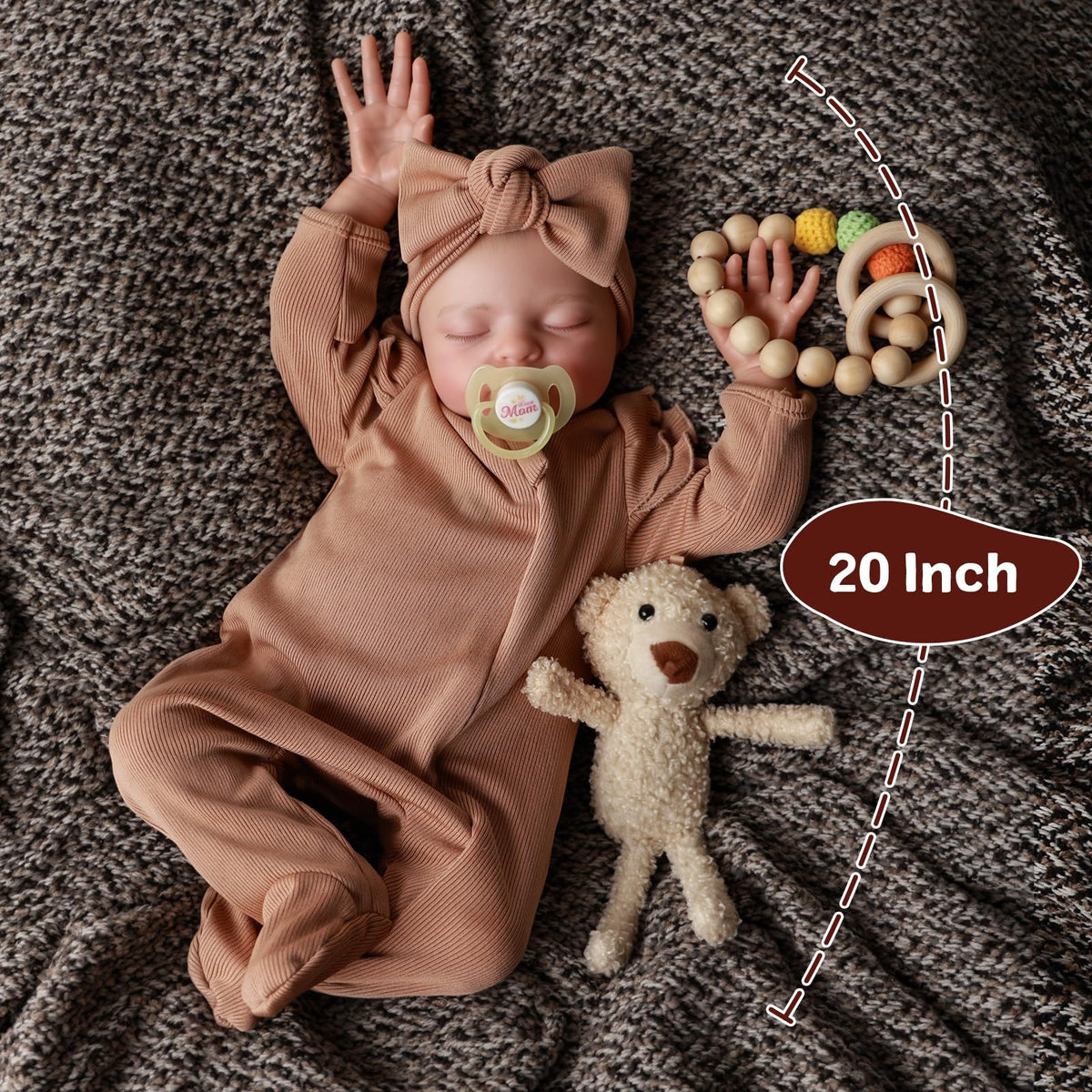ADFO Real Life Reborn 20in display centerpiece adds warmth to any room