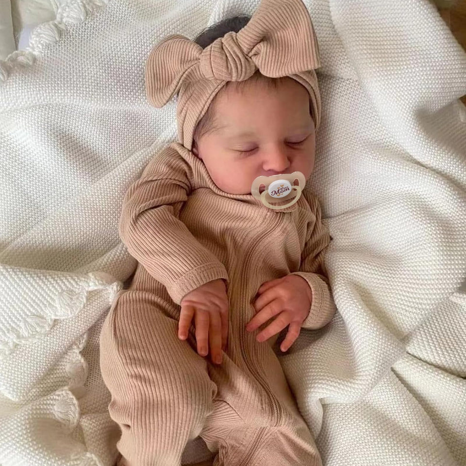 ADFO Real Life Reborn 20in doll head features lifelike details for pretend play