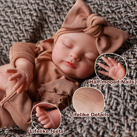 ADFO Real Life Reborn 20in sleeping pose conveys calm for role-play
