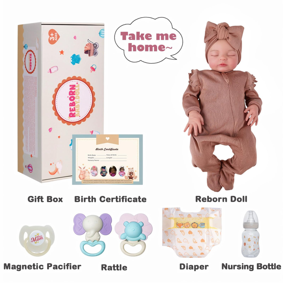 ADFO Real Life Reborn 20in soft vinyl limbs feel cuddly and safe