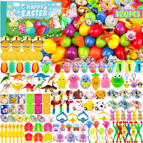 Adisher 120-piece prefilled Easter eggs ready for immediate hunt