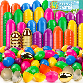 Adisher 500Pcs Easter eggs in bright colors for hunts and decor.