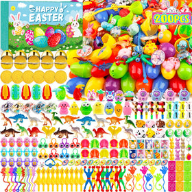 Adisher 6 surprise golden eggs packaging with prefilled toys for easy Easter setup.